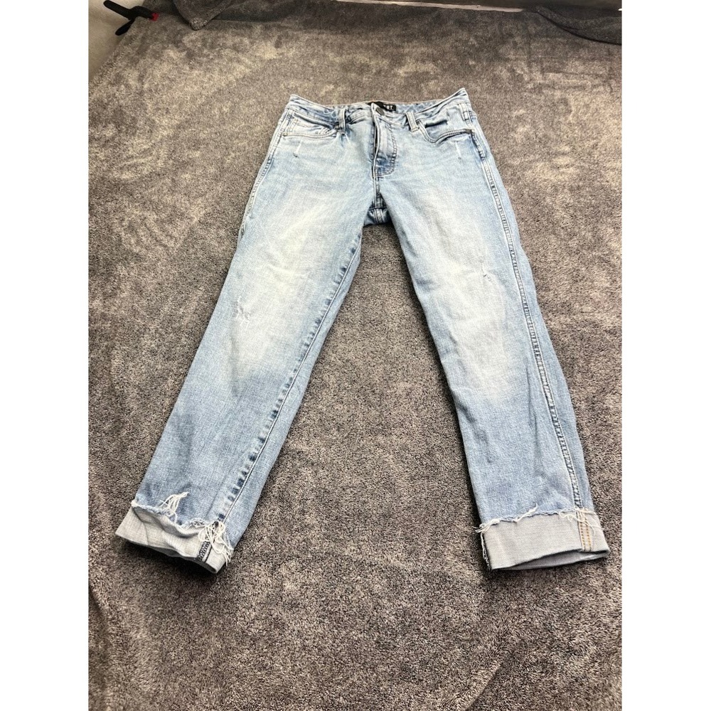 Kut from the Kloth Catherine Fab Ab Boyfriend Jeans High Rise Light Wash Size 2